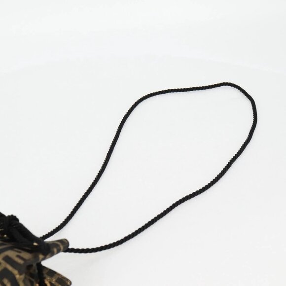 FENDI Zucca Canvas Shoulder Bag Black Brown Auth 120527AM - Picture 9 of 16